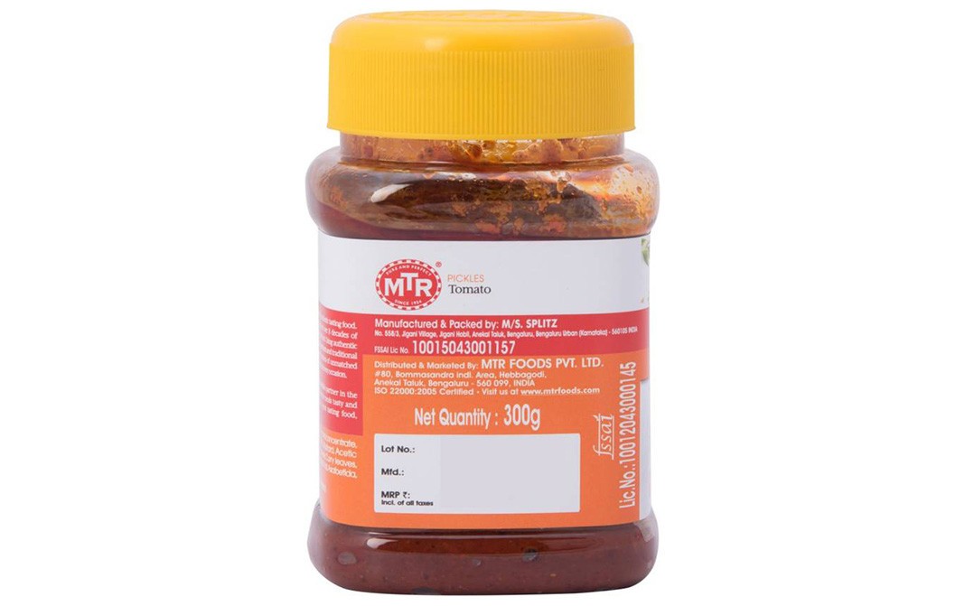 MTR Tomato Pickles    Plastic Bottle  300 grams